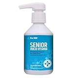 Pet MD Senior Aid for Dogs & Cat – Glucosamine, Chondroitin, Omega-3, and Vitamins – Supports Joint, Brain, Heart, and Coat Health – Daily Nutritional Boost, Caramel Flavoured - 250ml