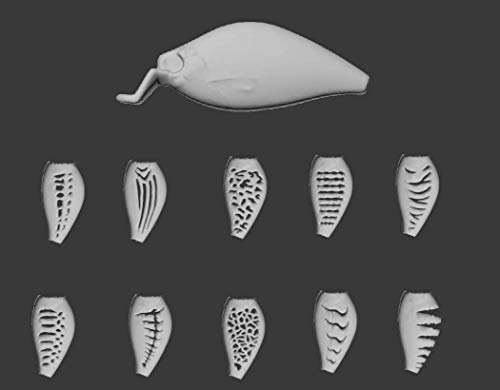 wLure Hard Plastic 3D Stencil Fishing Lure Crankbait Jerkbait Lipless Topwater (SUPC503)