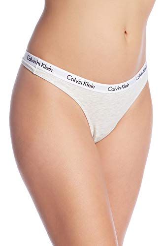 Calvin Klein Women`s Carousel Thong 1 Pair (Heather Neon(QP1619-120)/White, Large)