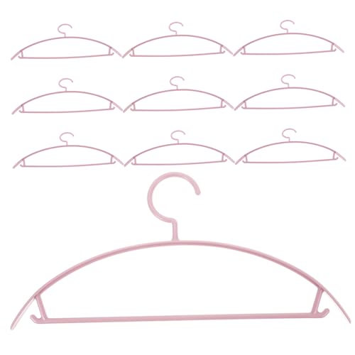 KOMBIUDA 10pcs Nonslip Clothes Hangers Traceless Design Wide Shoulder Plastic for Home Storage and Preventing Deformation of Clothes for All Types of Garments