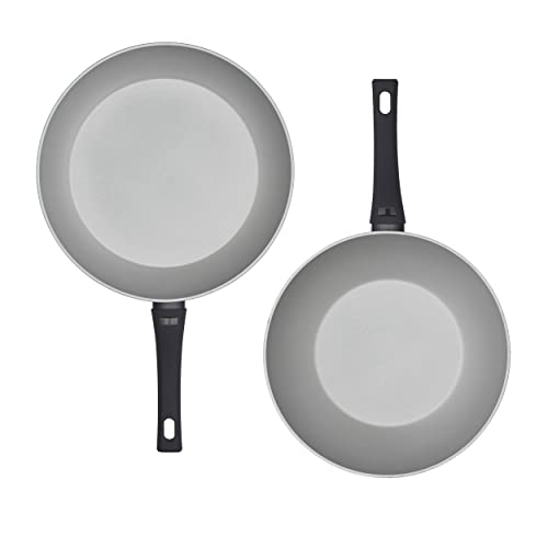 Progress COMBO-8170,Juego de sartenes con mango térmico, con sartén y sartén, wok...