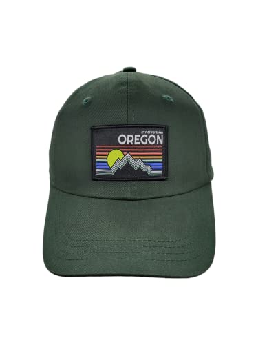Oregon Hat Adjustable with Portland OR Woven Patch (Green)