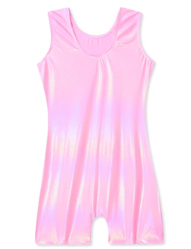 domusgo gymnastics leotards for girls sparkly one piece sleeveless tumbling unitards
