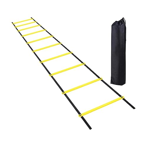 2 set of Agility Ladder Adjustable Soccer with Carry Bag for Rugby Workout Volleyball 500 cm 10 Sections - Image 5