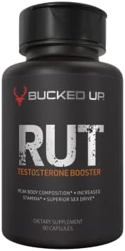Bucked Up RUT – Testo Booster – Best All-Natural Test Formula for Men – Energy, Endurance, Strength, and Stamina Booster – Muscle Composition Aid – Male Supplements (90 Capsules/Pills)
