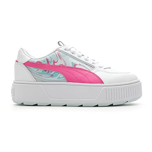 Image of PUMA Kids Girls Karmen Rebelle Platform Lace Up Sneakers Shoes Casual - White