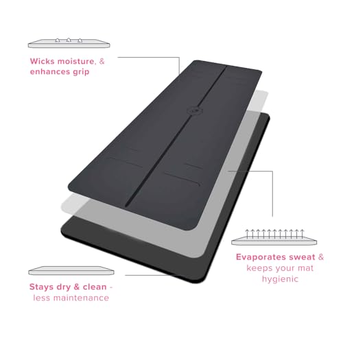 Liforme Evolve Yoga Mat – Free Yoga Bag, Patented Alignment System, Warrior-Like Grip, Non-Slip, Eco-Friendly and Biodegradable, Sweat-Resistant, Long, Wide and 4.2mm Thick mat for Comfort - Gray by LIFORME - Image 7