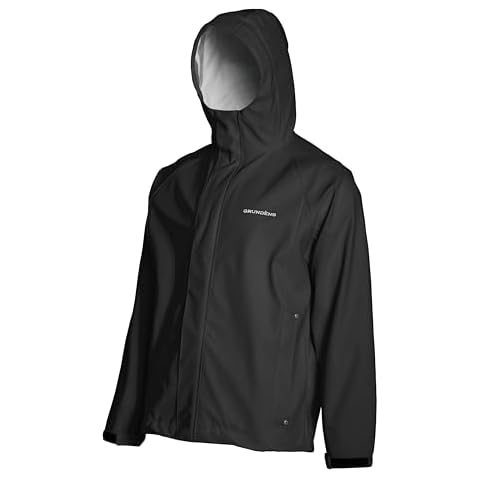 Grundens Men’s Neptune Commercial Fishing Jacket | Waterproof, Adjustable, Black, Large Cover