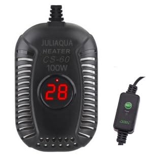 JULIAQUA Calefacción Acuario con Pantalla de Temperatura Eco Calentador Ajustable 25W/ 50 W/100 W/150 W (100W)