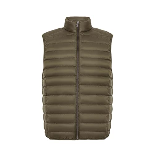 Chaleco de plumón para hombre en color verde ejército talla S para primavera y otoño