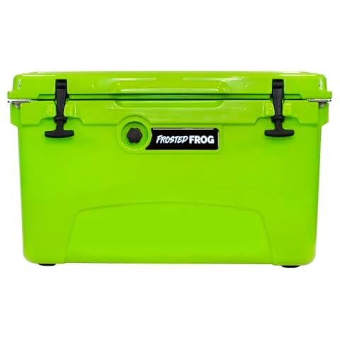 Frosted Frog Original Green 45 Quart Ice Chest Heavy Duty High Performance Roto-Molded Commercial Grade Insulated Cooler Cover