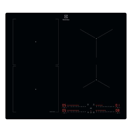 Electrolux Piano Cottura Induzione da Incasso, KIS62453I, 60 cm, Serie 700, 4 Fuochi, Zona Combinata Flessibile, Funzione Hob2Hood, SenseBoil, Comandi Slider Touch, Funzione Sicurezza Bambino