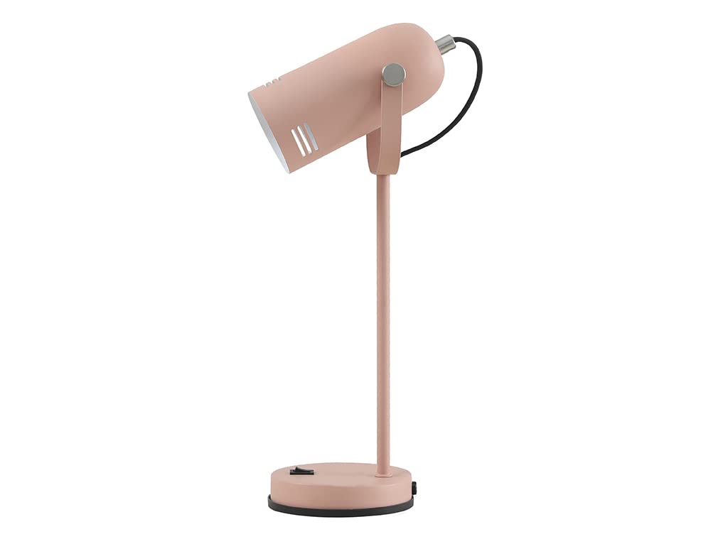 F BRIGHT Lámpara de Mesa Moderna, flexo de escritorio con tulipa orientable (Rosa)