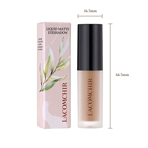Lacomchir Liquid Matte Eyeshadow Creamy High Pigmented Eye Shadow Water-Resistent Eye Makeup Long Lasting Quick-Drying Eyeshadow Vegan Cruelty Free Gluten Free Clean Beauty 1.8Ml -06 #TOP4
