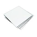 DIWEIMER Square Wall Mirror Tiles 8Inch x 4PCS Wall Mounted Mirrors, Glass Flat Frameless Wall Mirro