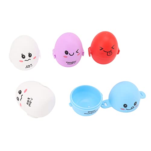 Smandy Preciosa Huevera de Dibujos Animados, Portador de Huevos de Plástico Portátil, Uso Al Aire Libre, Ideal para Picnics Familiares y Regalos Navideños