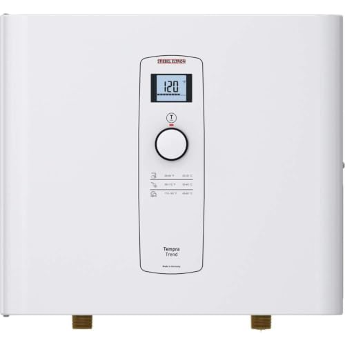 Stiebel Eltron Tankless Water Heater – Tempra 24 Trend – Electric, 24kW, On Demand Hot Water, Eco, White, Made in Germany