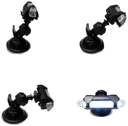USB Rechargeable Suction Mount LED light. 4 Modes, High Lumen, Water Resistant - Best Outdoor, Camping, Hard Hat, Automotive, Advertise At Night (White)