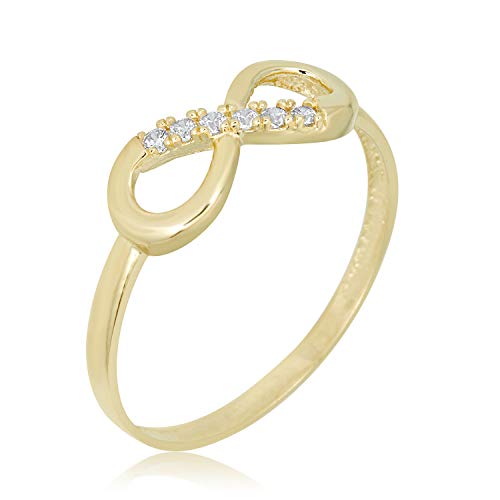 Image of AVORA 10K Gold Simulated Diamond CZ Infinity Fashion Ring