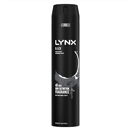 Lynx XXL Black 48 hours of odour-busting zinc tech Aerosol Bodyspray deodorant 250 ml