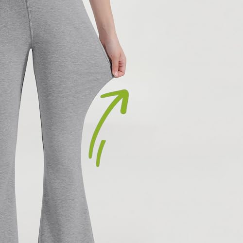 Girls Flare Leggings Stretchy Casual Basic Solid High Waisted Soft Cotton Bell Bottom Pants for Kids 2-13 Years4