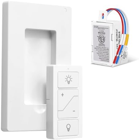 Wireless Dimmer Switch, Remote Light Switch and Receiver kit, Compatible with Alexa Voice Control, Smart Wall Switch Lighting Fixture for Ceiling Lights Pendant Lamps, Support 2.4G&5G