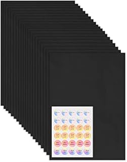 MAARA 42 Large Black Tissue Paper for Wrapping Gifts with Stickers, 50X75CM Gift Wrap Tissue Paper Sheets for Packaging Gift Boxes, Acid Free Tissue Paper Crepe Black Sheets Wrapping Paper