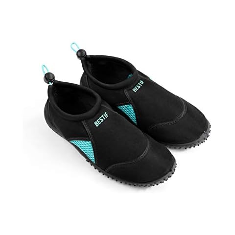 BESTIF Badeschuhe Herren Damen | Schwimmschuhe Neopren Wasserschuhe Kordelzug Cover