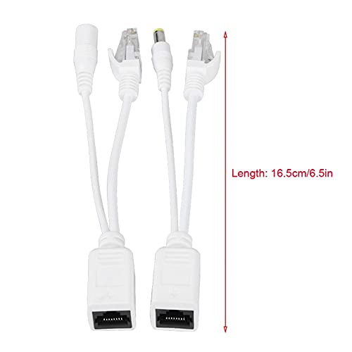 Adaptador inyector y divisor Power over Ethernet (PoE) para cámaras IP Sonew, cable RJ45 CAT8 de 12 V, 10 pares miniatura 4