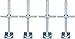 CBM Scaffold A Set 4 New 1 3/8" Scaffolding 24" Adjustable Leveling Galvanized Screw Jack with Base Plate