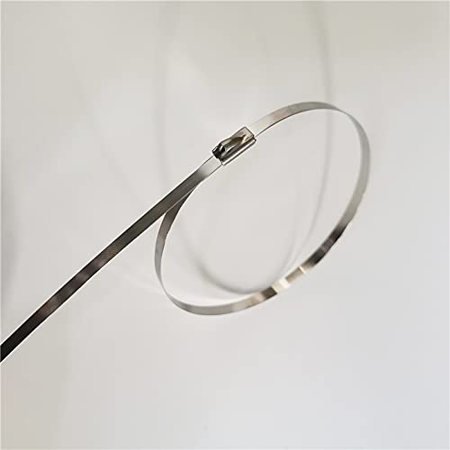 Fascette stringicavo, fascette stringicavo 100 pezzi fascette stringicavo in acciaio inox con chiusura a zip in metallo fascette stringicavo rivestite multiuso fascette stringicavo nere (colore: