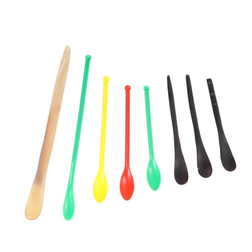 VILLFUL 8pcs Experiment Scoop Mini Spoon Mini Measuring Spoons Lab Scoop Spatula Laboratory Micro Lab Sampler Spoons Lab Scoop Spoon Reagent Mixing Spoon Lab Spatula Lab Measuring Spoons