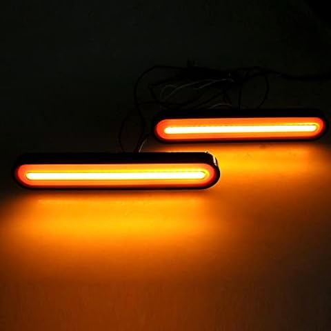 Raryloy Trailer 100 Led Running Brake Taillight Bar Stop Lights Strip Turn Signal Sequential Flowing Amber Lamp Assembly for Trailer Motorcycle Truck Pickup Offroad RV ATV Van 12v 24v-2PCS Cover