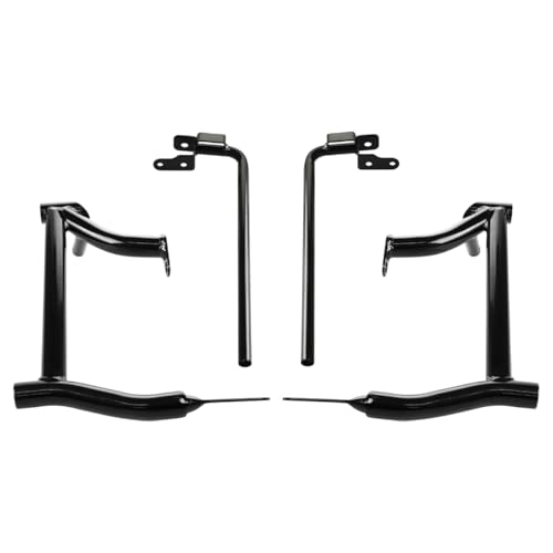 Black Double Barrel Performance Saddlebag Guards Compatible with 2014-2024 Harley Touring miniatura 3