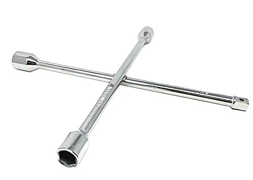 REPLOOD Girabacchino Chiave a Croce in Acciaio per Ruote Auto 17-19-21 mm Attacco 1/2