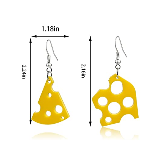 QUPENGXU Statement Simulation Acrylic Earrings Sweet Cheese Drop Dangle Earrings For Women2