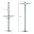Scaffold 24" Adjustable Leveling Galvanized Screw Jack with Base Plate, 4 Pack