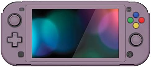 PlayVital for Switch Lite Case ZealProtect w/Screen Protector & Thumb Grips & Button Caps, Ergonomic Grip Cover Hard Shell for Nintendo Switch Lite Accessories - Dark Grayish Violet - 5