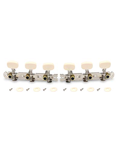 Metallor 3 on a Plank Guitar Tuning Pegs Chrome Plated Machine Heads Tuning Keys Tuners Single Hole for Folk Acoustic Guitar 3L 3R. - Thumbnail 7