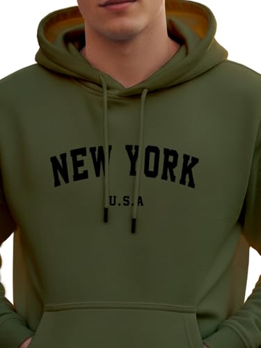 Image of XENOVAURBAN Hoodie for Men /Women | Unisex fit Cotton Fleece Hooded Sweatshirt - NEWYOR1