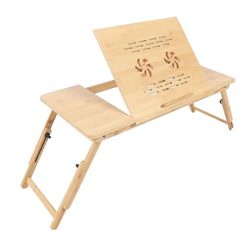 Escritorio para Computadora Portátil con Ranura, Cama Plegable T & Cajón de Almacenamiento