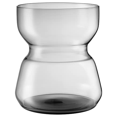IKEA OMTÄNKSAM - Jarrón (18 cm), color gris claro
