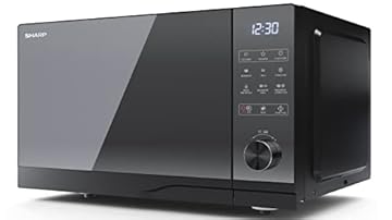 SHARP YC-GC52BU-B 25 Litre 900W Digital Combination Microwave Oven with 1200W Grill, 11 power levels, ECO Mode, defrost function, LED cavity light - Black