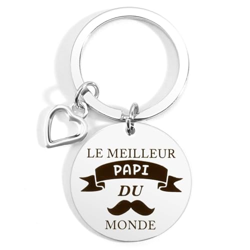 WRNZL Cadeau Papy Cadeau Fete des Grand Pere Papy Noel Anniversaire Retraite Paques Halloween Merci Idee Cadeaux Grand Parent Original Porte Clef Utile Insolite