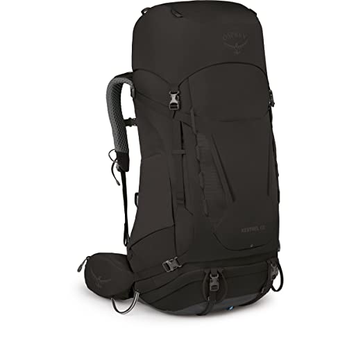 Image of Osprey Kestrel 68L Men's Backpacking Backpack, Black, S /M