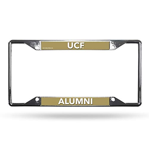 Rico Industries NCAA UCF Knights Alumni Easy View Chrome License Plate Frame