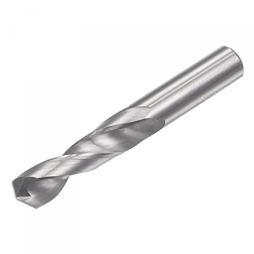 uxcell Solid Carbide Drill Bits, 8.2mm C2/K20 Tungsten Carbide Jobber Drill Bits Straight Shank Drilling Tool for Stainless Steel Aluminum Iron Metal Plastic