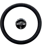 StarryVoyage Car Steering Wheel Cover, Premium Cool Touch Universal Anti-Slip Protector Silicone Steering Wheel Cover for Car, Truck, Van, UTV, Golf Cart, Go Kart & Tractor (Black)