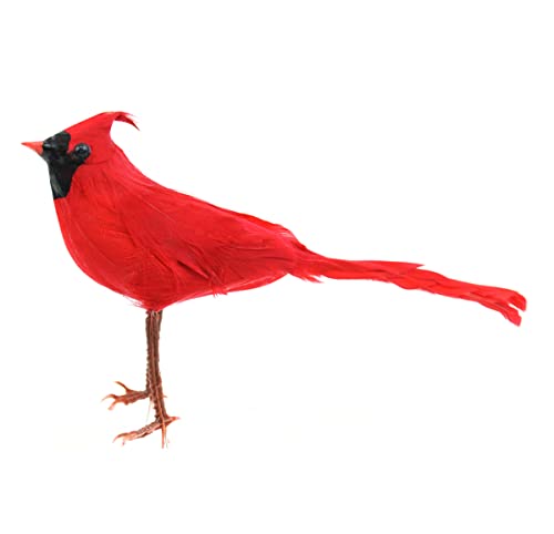Touch of Nature 21103 Cardinal Feather Bird, 5-Inch, Red