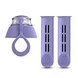 Embro DAFI Filterset mit 2 Filtern, Deckel für Dafi Filterflasche, reduziert Chlor, organische Verunreinigungen und Schwermetalle, lila